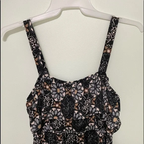 NY Collection maxi dress size Medium 5 inch ruffle around top - Picture 3 of 8